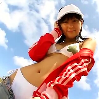 Skinny and playful Japanese babe Miu Nakamura poses on cam